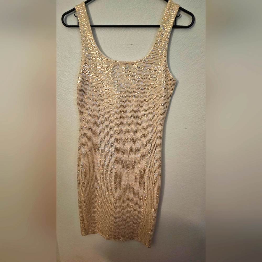 G by Guess Champagne minidress Size: L